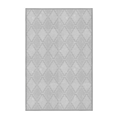 Tapis zone grise à motifs