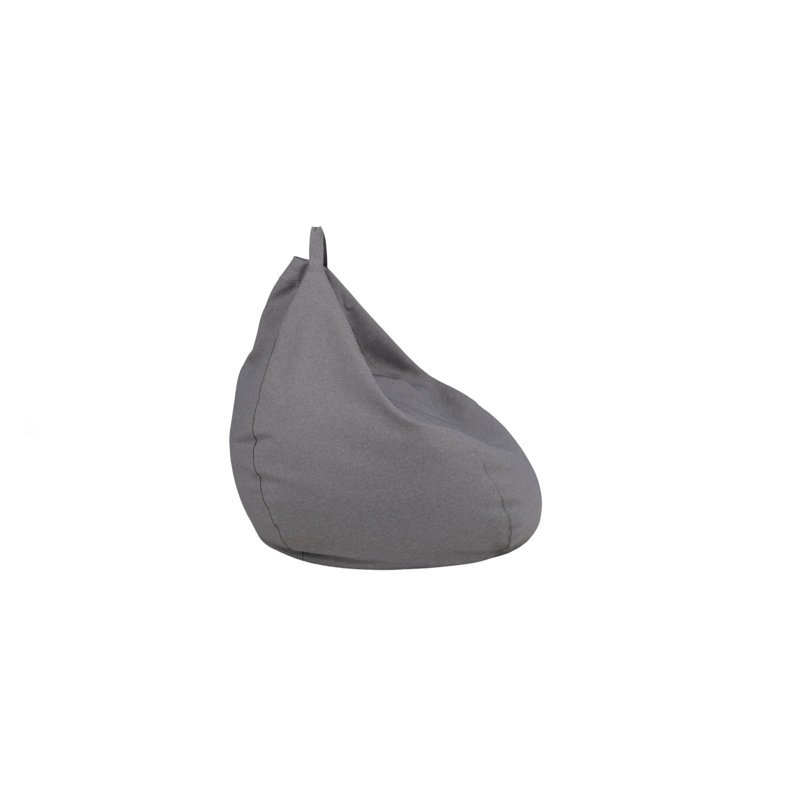 Gaither Polyester Blend Classic Bean Bag, Dark Grey