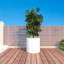 Pot de fleurs Monforto Modern Fiberstone and Clay - Pot rond avec trous de drainage pour l'intérieur et l'extérieur -1695932695-1695932691