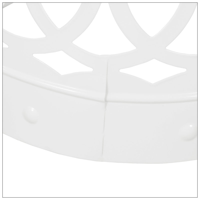 Outdoor Metal S/2 End Table, White