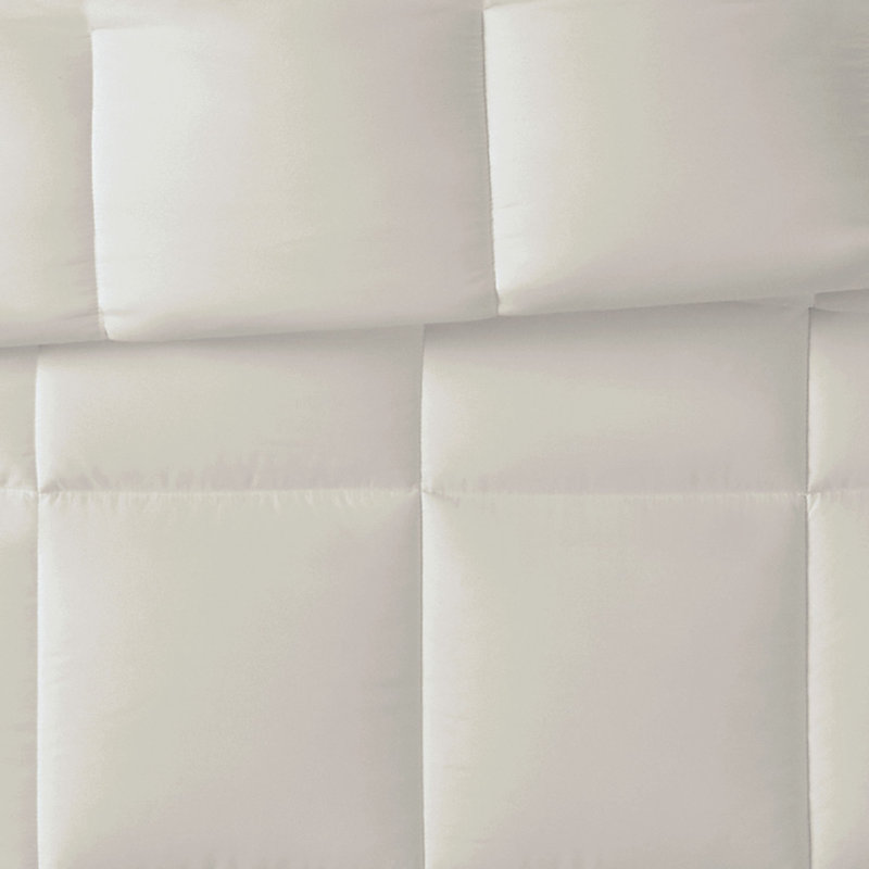 Truly Calm Antimicrobial Box Stitch Comforter, Full / Queen Comforter + 2 Shams, Khaki