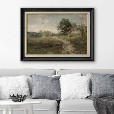 Rustique campagne IDÉE4WALL, art mural encadré de qualité supérieure, village rustique, paysage champêtre, nature sauvage, illustrations, beaux-arts, campagne, botanique, pour salon, chambre à coucher, bureau, impression sur papier