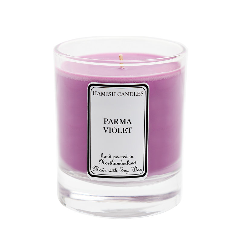 Parma Violet Scented Jar Candle with Glass Holder