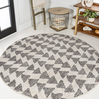 Taos Moroccan Triangle Geometric Cream/Gray Rug