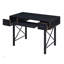 Bureau d'ordinateur noir spacieux avec plateau pour clavier et beaucoup de rangement, pour la productivité et l'organisation du bureau à domicile.-1115941505