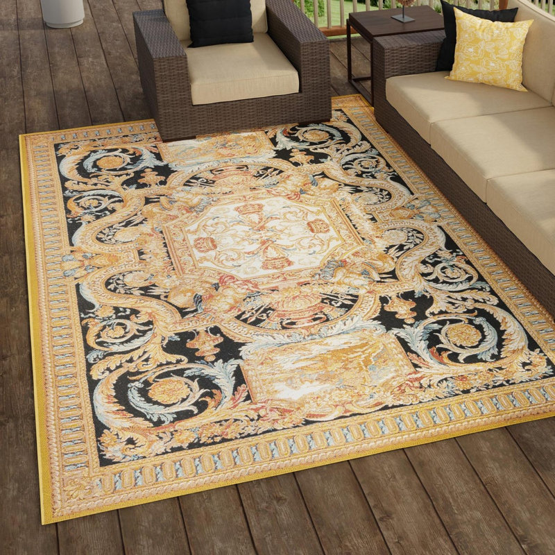 Tapis d'extérieur traditionnel, Rectangle 9 pi x 12 pi