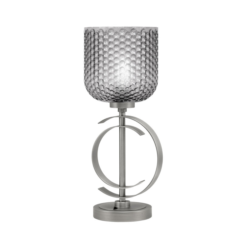 Lampe Gulea, H 18,75 po x l 7,25 po x P 7,25 po, Graphite, Transparent