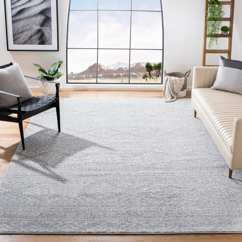Tapis gris / ivoire Cobos Southwestern, Rectangle 6 pi x 9 pi