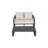 Double Sofa + Rectangular Coffee Table, Light Brown Cushions