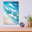 Art mural en verre Indigo Aérial Beach 2 'par Petals Prints Design-1464194516