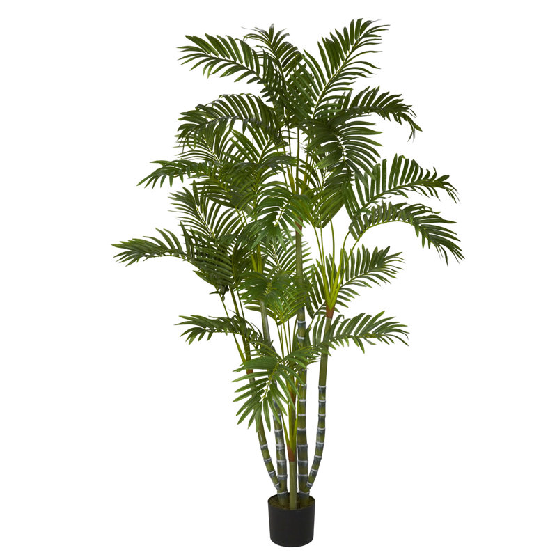 Faux Palm Tree in Pot, 60" H x  32" W x 32" D