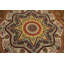 Grand tapis antique à motif floral français à médaillon Aubusson