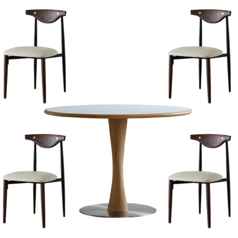 Nordic style modern simple round table sets