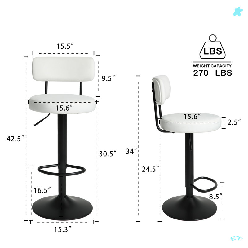 Ensemble de 2 tabourets Modern