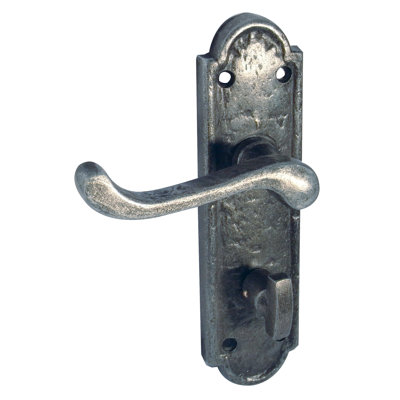Turnberry Pewter Bathroom Door Handle