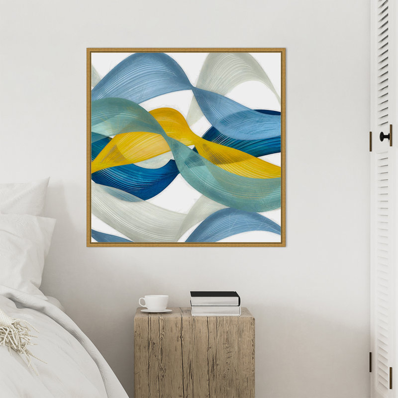 «Horizontal Bands IV» par Alonzo Saunders, reproduction d'art sur toile encadrée, H 30 po x l 30 po