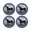 English Thoroghbred Vegan Leather Round Coasters-1656441085
