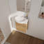 Meuble-lavabo simple avec plateau en céramique Zayvon-1744076221