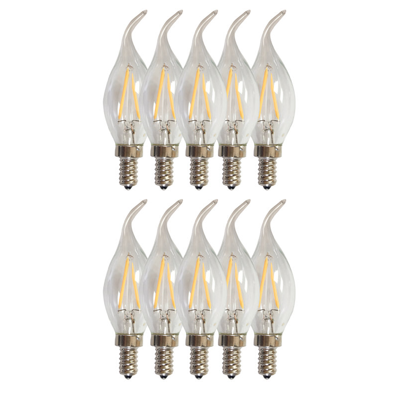 3W, verre transparent E12 DEL, ampoule Edison à intensité variable