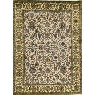 Hand Woven Cotton and Wool Oriental Area Rug
