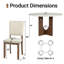 Ensemble de table et de chaises de salle à manger transitionnelles pour 4 personnes, comprenant une table ronde et 4 chaises de salle à manger rembourrées.-1447309066-1447309069