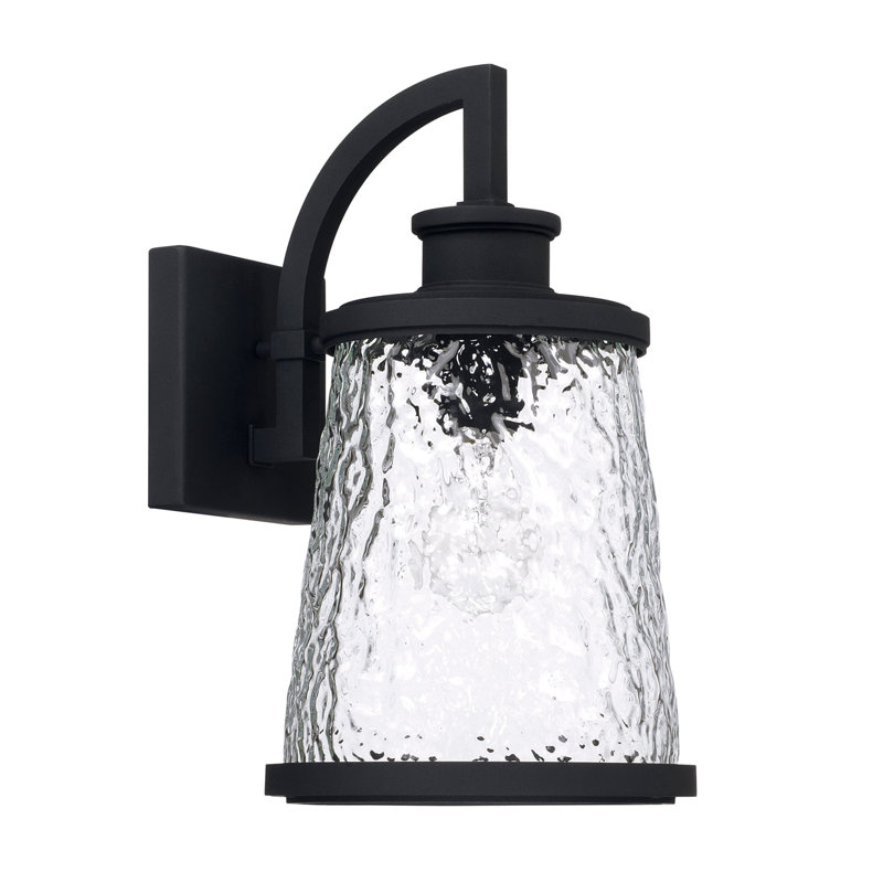 Borel Wall Light, Black, 13.75" H  x 8" W  x 10" D