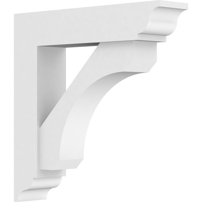Support en uréthane standard standard avec extrémités traditionnelles, brun clair apprêté, H 14 po x l 3 po x P 14 po