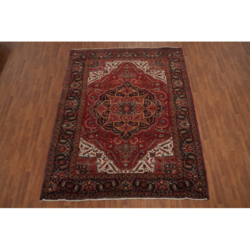 Tapis traditionnel rouge rétro 8 x 10