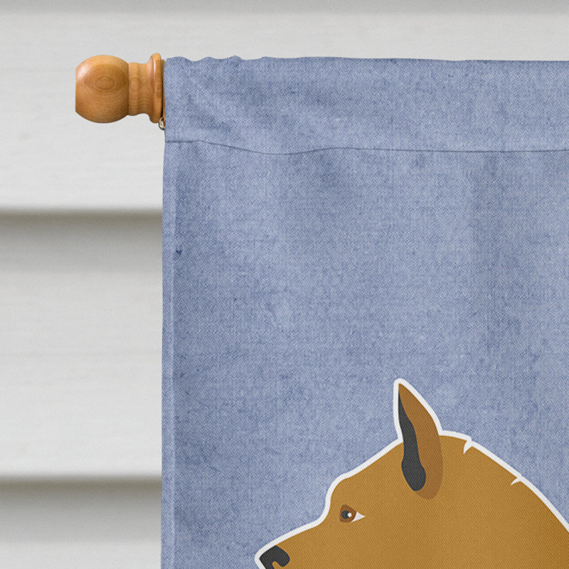 Polyester 2 côtés 40 x 28 po welcome drapeau maison, Spitz finlandais