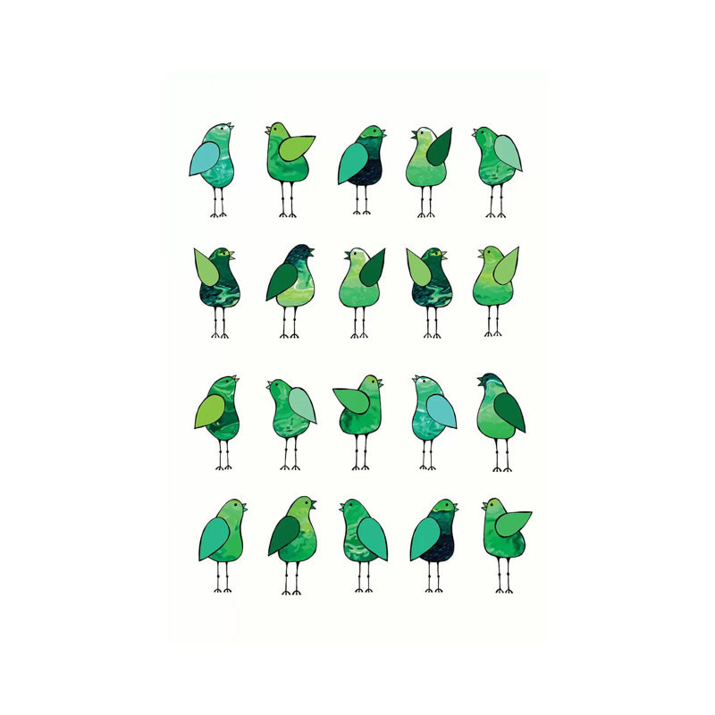 Décoration murale Gossip Birds Kids, H 12 po x l 8 po x P 0,75 po, Toile tendue