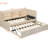 Beige Twin Upholstered Daybed With Trundle, Multiple Storage Solutions, Ports For Modern Bedrooms Velvet Pull - Up On And Power Outlet Convenient Charging-863651439