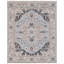 Hand Knotted Wool Oriental Area Rug in Gray/Navy/Orange/Silver-979336228