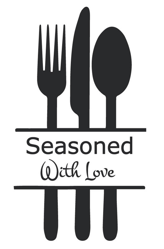 Décalcomanie murale cuisine avec amour, Noir, H 48 po x l 27 po x P 0,01 po