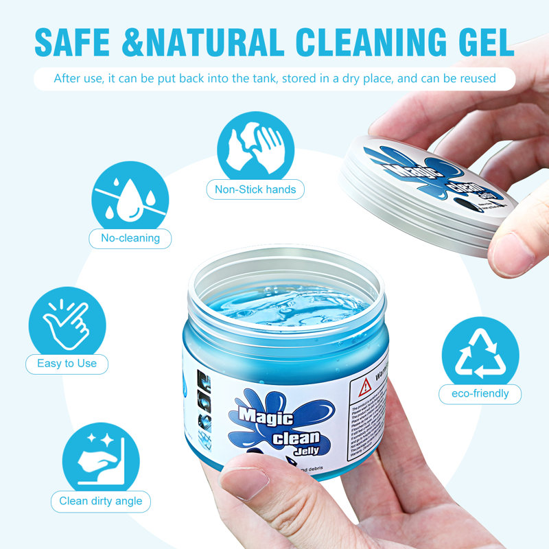 DNA Motoring Universal Car Keyboard Office Dust Sticky Cleaning Gel Jelly Red, Blue
