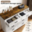 Commode double en bois manufacturé à 8 tiroirs l 54,13 po Astred
