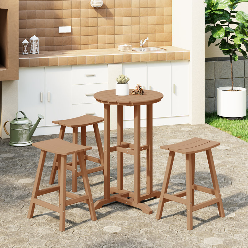 Laguna 3 - Person Patio Dining Set with Round Table, Brown