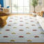 Storrie Hand Tufted Wool/Cotton in Light Blue/Yellow Area Rug-196463301