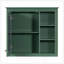 Armoire de rangement murale avec miroir, 3 tablettes ouvertes pour une organisation moderne et efficace de la salle de bain-130042941