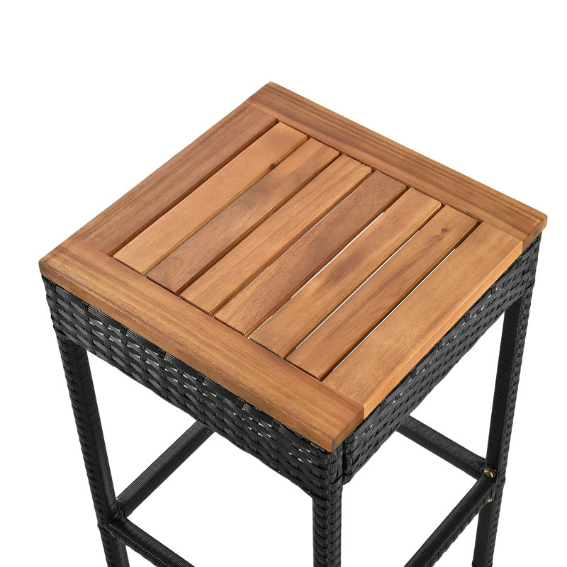 5-Piece Bar Height Table And Four Stools With Cushions, Dining Table Set