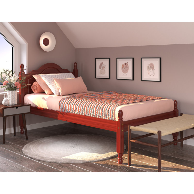 Kielin 100% Solid Wood Reston Bed, Twin, Java