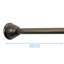 Tringle droite de rideau de douche réglable à tension 75" xt Cameo