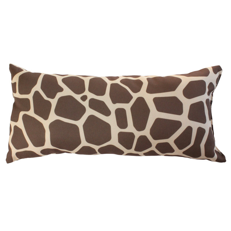 Animal Print Reversible Throw Pillow, Dark Brown