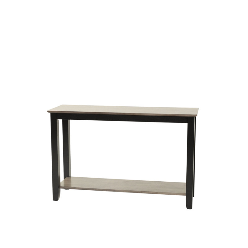 Table de salon moderne avec rangement à deux tons gris / noir et console moderne