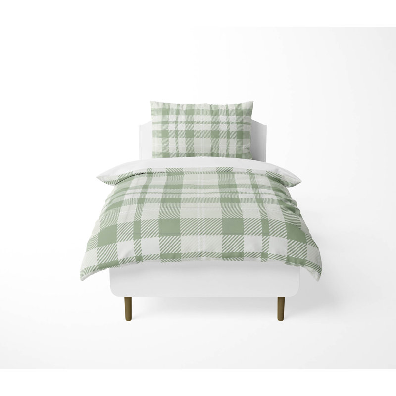 Ensemble d'édredon léger Gen Plaid, Vert