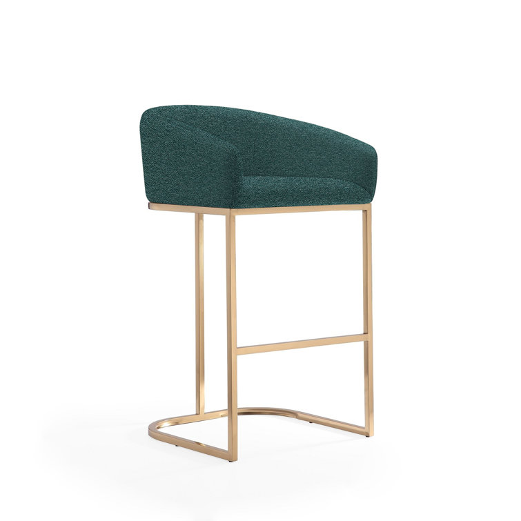 Lioba Upholstered Counter Stool with Metal Frame