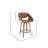 Modern Farmhouse Counter Stool - 360° Swivel & Ring Footrest - Solid Wood Frame - 26" Height Adjustable Stool For Kitchen Island-1214788233