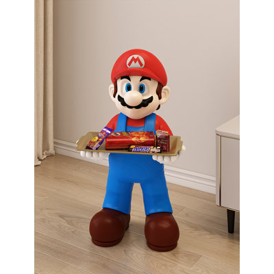 Giant Resin Statue Of Super Mario With Tray Decorations