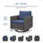 Naresa 5-Piece Outdoor Wicker Furniture Set With Swivel Glider Chairs & Fire Pit Table-1946671243