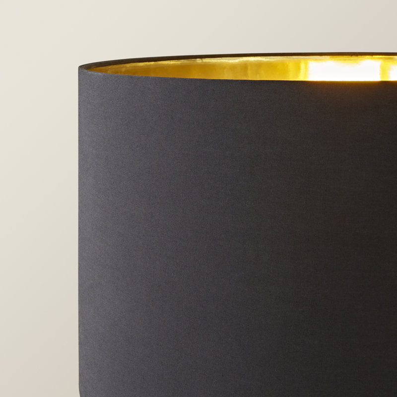 Randalia 145cm Traditional Floor Lamp, Brushed Gold, Beige