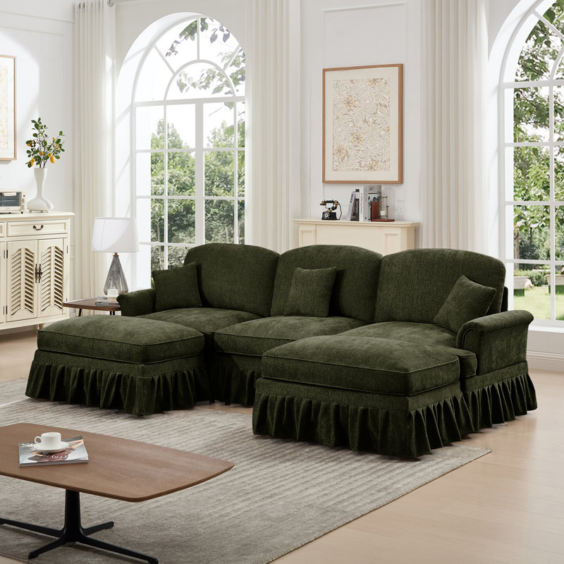Canapé modulaire Classic, Chenille verte